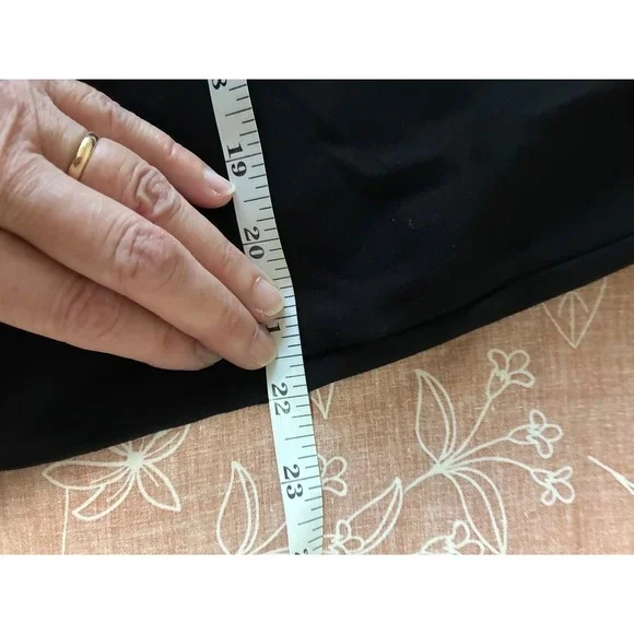 Dalia Black Pull On Stretch Dress Pants Tapered Leg Size XL D4183-E1863 (P6) - Picture 7 of 9